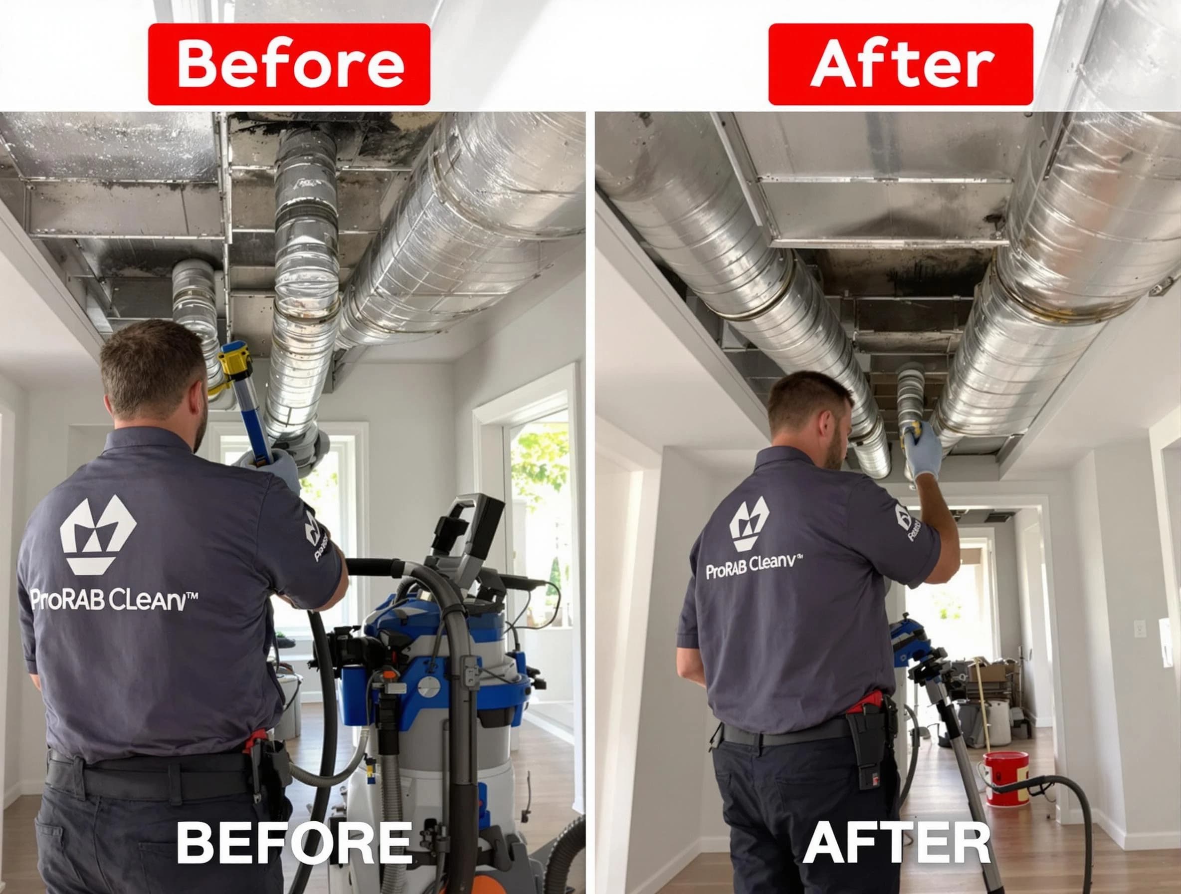 King George Air Duct Cleaning expert performing thorough residential duct cleaning in a King George home